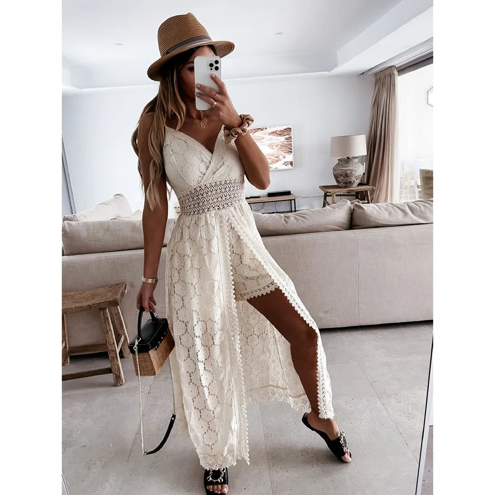 Sorella Lace Romper – Combishort à superposition longue