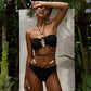 Ensemble 3 Stücke Noire Sirène | Luxuriöser Bikini aus Perlmutt mit Jupe-Sortiment 